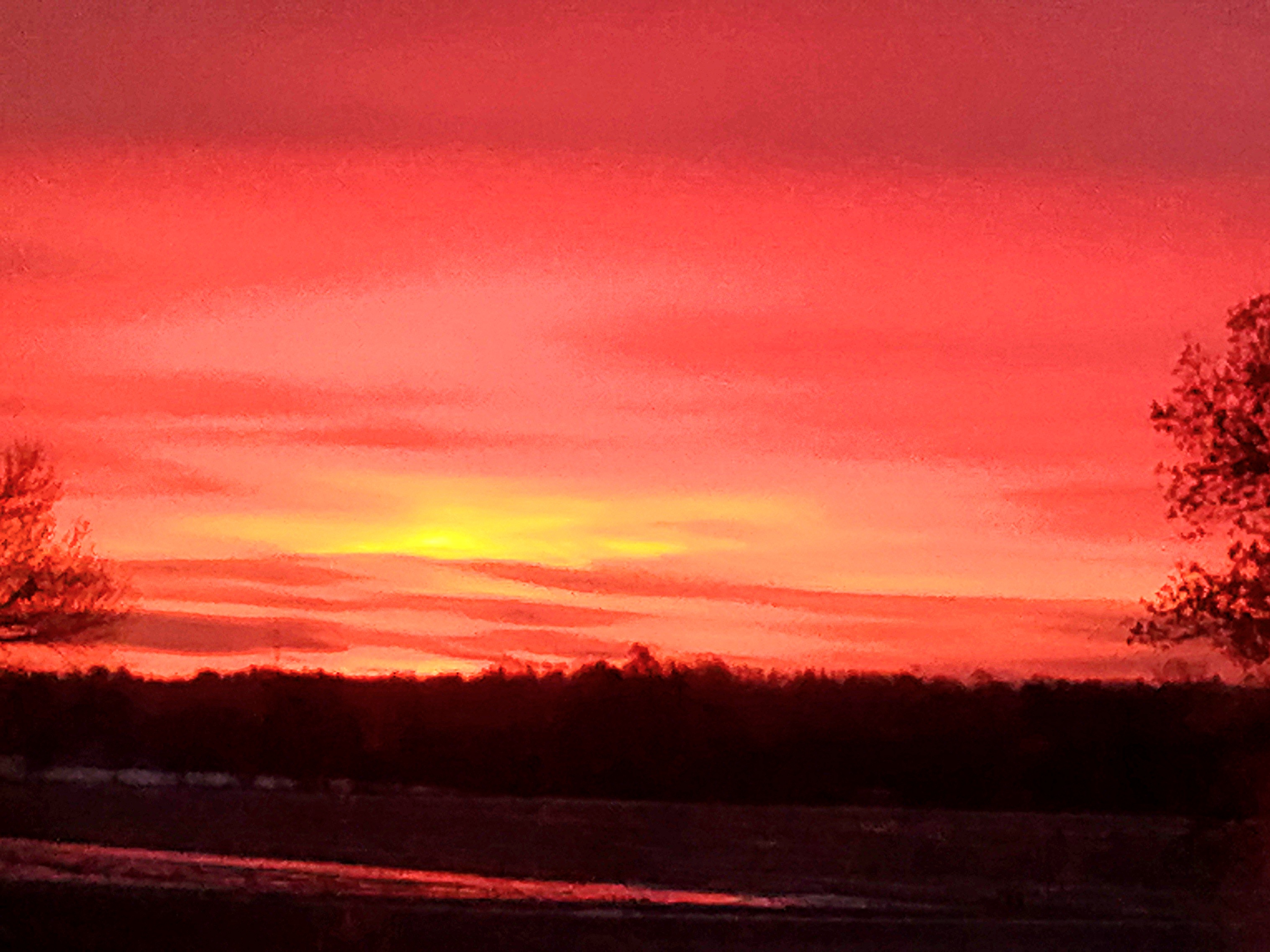 An old photo of mine of a sunrise in winter.